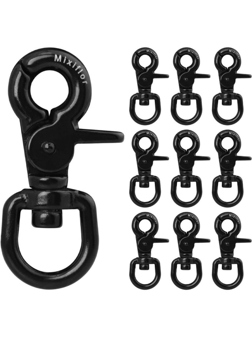 10 Heavy Duty Stainless Steel Trigger Snap Hooks - 110 Lbs Clips for Leashes